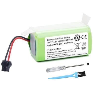 Imagem de Bateria de substituição de 3400mAh para Proscenic 850T 850P Neatsvor X500 X520 X600 Ultenic D5/ D5S Pro Series Robot Aspirador CMICR18650F8M7-4S1P BFG-WSQ H18650CH-4S1P 14,4V 48,9 6Wh