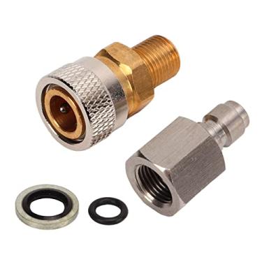 Imagem de Conexões de mangueira de ar de conexão rápida - conector rápido 1/8 BSPP, acessórios de mangueira de ar de aço inoxidável robustos com aplicações versáteis para PCP Airsoft, Paintball e mais