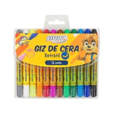 Imagem de Giz De Cera Retrátil 12 Cores Brw