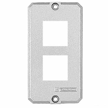 Imagem de Tampa Em Alumínio Tramontina 2 Postos Rj45 Para Condulete Tramontina