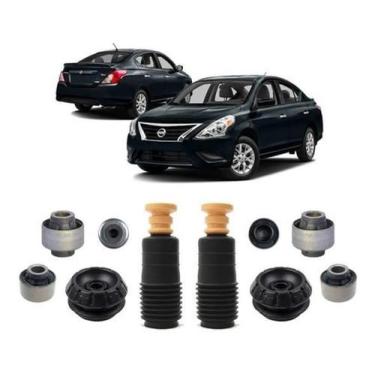 Imagem de Kit 2 Coxim Batente Bucha Dianteira Versa 11 2 2013 - Qualykits