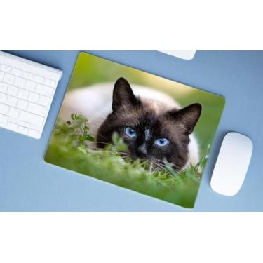 Imagem de Mouse Pad Emborrachado Personalizado Gatos Cat Felino - Deluzz, Siamês