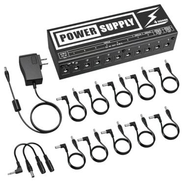 Imagem de Donner Fonte de alimentação de pedal de guitarra DP-2 de alta corrente 10 saídas CC isoladas para pedais de efeito 9V/12V/18V