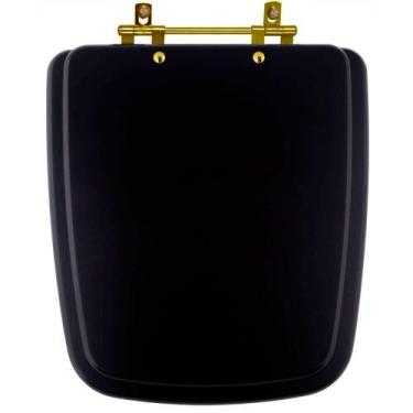Imagem de Tampa de Vaso Boss Matte Black Preto Fosco para bacia Incepa Com Ferra
