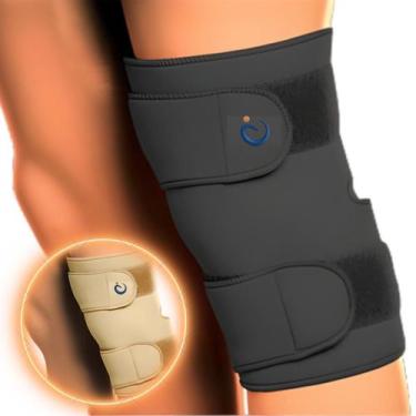 Imagem de Joelheira Ortopédica Compressão Articulada Exercício Preto - Ideal Pro