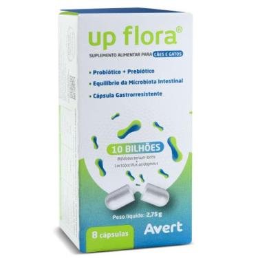 Imagem de Up Flora Suplemento Alimentar para Cães/Gatos Arvert 8 caps - Avert