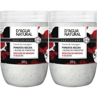 Imagem de Kit creme de massagem pimenta negra 2un d'agua natural - D'Água Natura