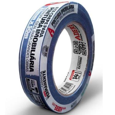 Imagem de Fita Crepe para Pintura Imobiliaria Azul 527S Adere 24MM X 50M