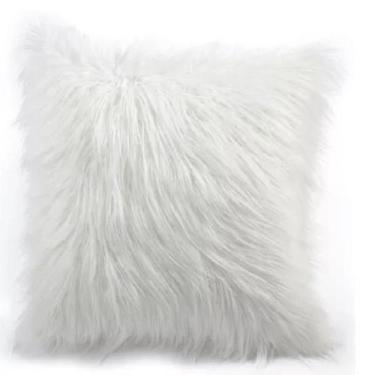 Imagem de Almofada Decorativa Cheia Para Sofá Pelucia Branca - Megamulticoisas