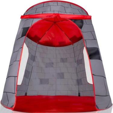 Imagem de Tenda Castelo para Meninos Montável com Maleta Vermelho DMToys - Dm To