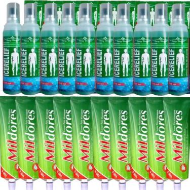 Imagem de Revenda Atacado 10 Spray Para Massagem Icerelief + 10 Pomada Massagead