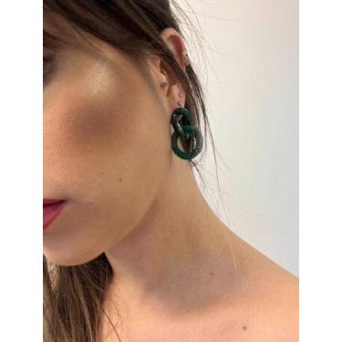 Imagem de Brinco Festa Feminino Delicado Dangle Feminino Vazado Pedra - ANJO DA 