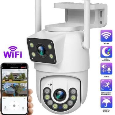 Imagem de KIT 4 Câmera Dupla De Segurança Wi-fi Smart Camera A28b 3mp Externa A 