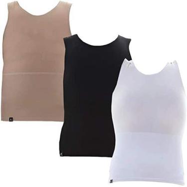 Imagem de Kit com 03 Cintas Modeladoras Masculina Bodyshaper Slim Fitness Fashio