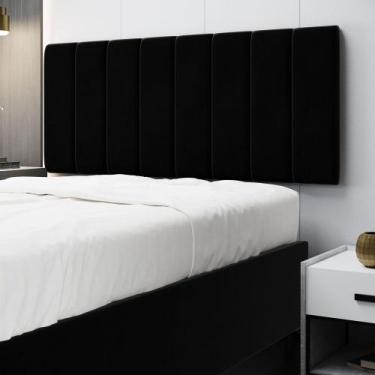 Imagem de Painel Nashira 140 Sued Aradecor, Preto, CASAL PADRãO