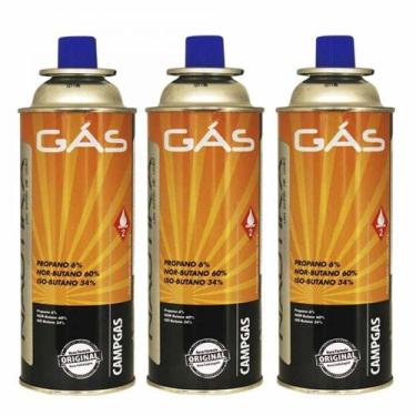 Imagem de Kit Refil De Gas Campgas Para Fogareiros E Macaricos Nautika 3 Unidade