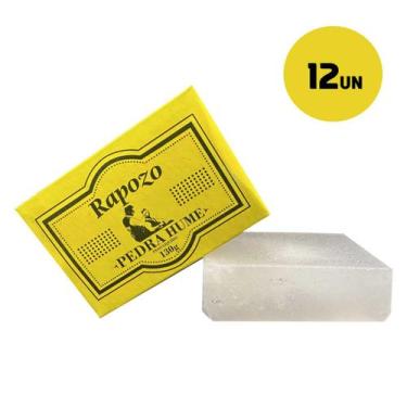 Imagem de Kit c/ 12un Pedra Hume Rapozo Tablete 130g tamanho grande