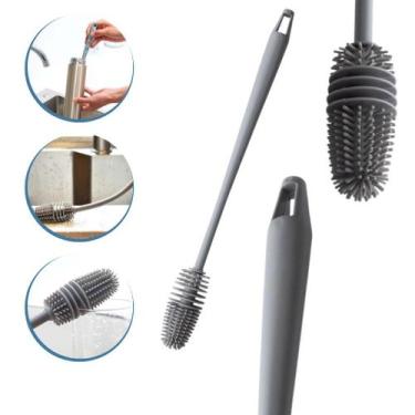 Imagem de Escova Silicone De Limpar Mamadeira Bicos Copo Taça Jarra Garrafa Louç