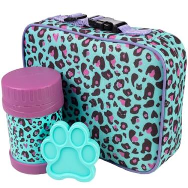 Imagem de Bentology Kit de lancheira com garrafa térmica reutilizável combinando e pacote de gelo para freezer rígido - Lancheira térmica infantil com alça de clipe - fácil de limpar e resistente à água - Mini