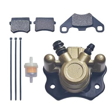 Imagem de COEFEPIY Pinça de freio traseiro e pastilhas para ATV 90cc 110cc 125cc 150cc 200cc 196cc 6,5HP ATV para CTieoleman kt196 yerf dog gx150 Go Kart Taotao Kazuma Roketa Sunl Baja RTK200 Dune Buggy Chinês