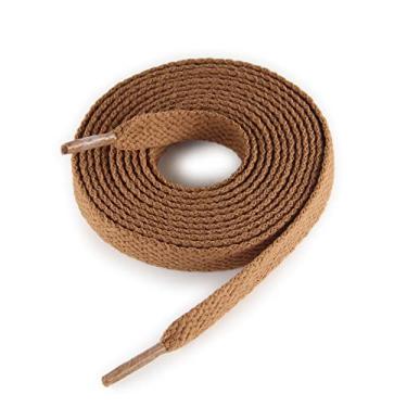 Imagem de CCSOFTIME 3 pares de cadarços planos para tênis, cadarços para Air Force 1, cordas para botas para mulheres, homens e crianças, 03 Bronzeado, 39" ( 100 cm )-3 Pairs