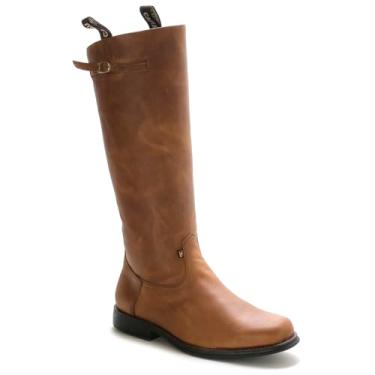 Imagem de Bota Campeira Gaucha Anatomic Comfort Gel Flex Couro Sola Borracha Costurada (40)