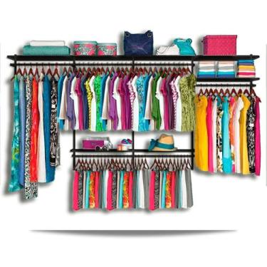 Imagem de Closet Aramado - Linear CLR192 - 3,70m Smart Black - Casa Expressa