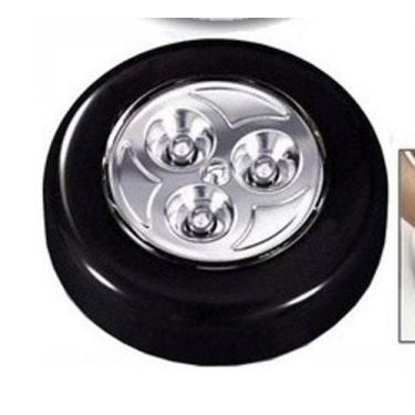 Imagem de Luminária de Toque Redonda Emergência - maxmidia, Preto