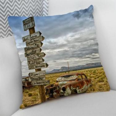 Imagem de Almofada Decorativa Cheia c/ Zíper 40x40 Carros Motos Duas Quatro Roda
