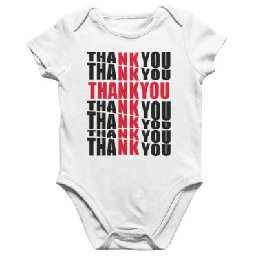 Imagem de Body Bebê Algodão Thank You Cruz - Foca na Moda, Branco, M