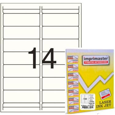 Imagem de Etiqueta Adesiva Imprimaster Carta - 33,9mm X 101,6mm - 14 Etiquetas f