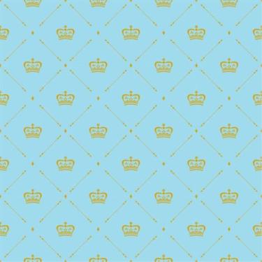 Imagem de Tnt estampado coroa dourado / base azul 1,40 m x 25m - DEXA TNT