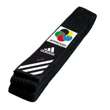 Imagem de FAIXA KARATE ELITE  SELO WKF PRETA 3m - MKS