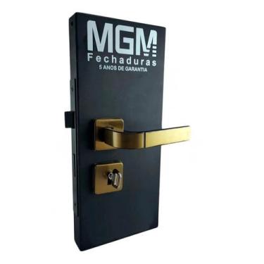 Imagem de Fechadura Porta Interna Quarto Roseta Modena Bronze MGM