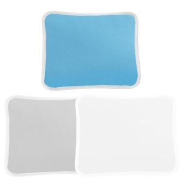 Imagem de Kit 3 Fronha Para Bebê Lisa 30x40cm 100% Algodão - DUGU, AZUL CINZA BR
