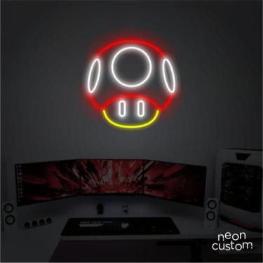Imagem de painel letreiro led Neon Cogumelo decoracao festa bar - Neon Custom, M