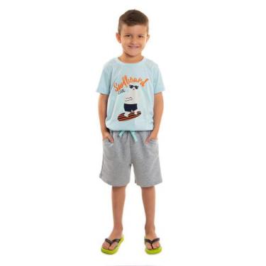 Imagem de Conjunto Urso Surfboard - VD Kids, Azul claro, 08