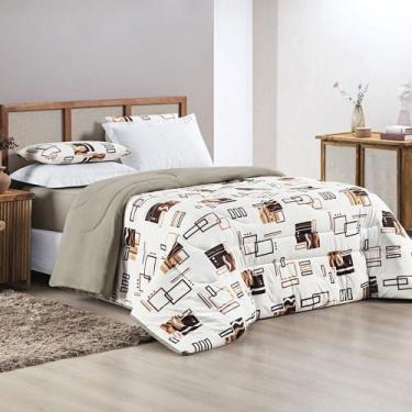 Imagem de Edredom SUPER KING dupla face penteado malha 100% algodão - SAFIRA ENX