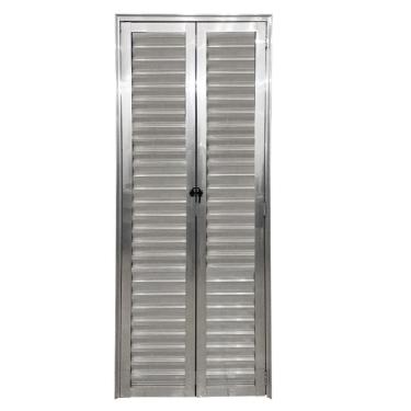Imagem de Porta Camarão 2,10x90 Lado Direito No Alumínio Brilhante