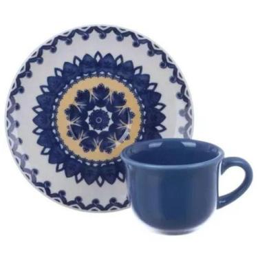 Imagem de Xícara de Chá com Pires 200ml Floreal La Carreta Oxford