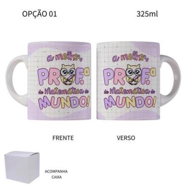 Imagem de Caneca 325ml Dia Dos Professores Prof Matemática Corujinhas - LARANJA 