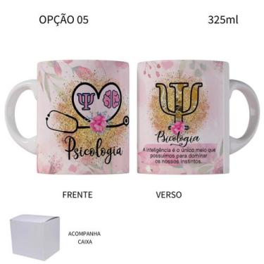 Imagem de Caneca 325ml Psicóloga Psicologia - LARANJA E MIMOS