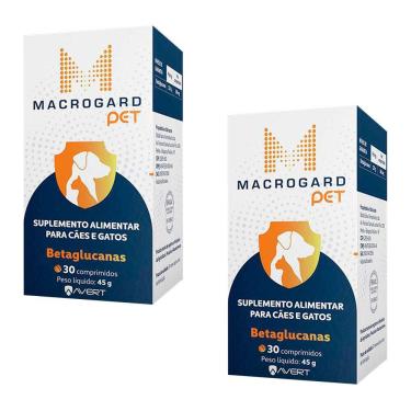 Imagem de Kit 2 Suplementos Macrogard Pet Cães e Gatos Avert C/30 Comprimidos