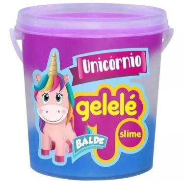 Imagem de Slime Gelele 1 Balde Slime Unicornio 3 Cores Slime 457g - Doce Brinque