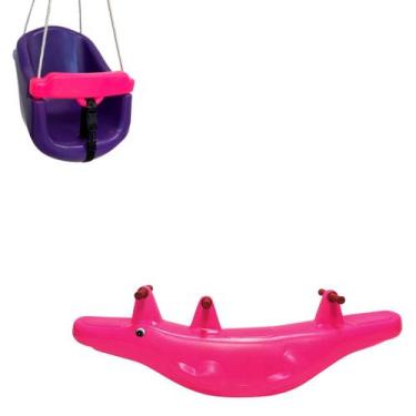 Imagem de Crocodilo Playground + Balanço BB  Ideal para Diversão Infantil ao Ar 