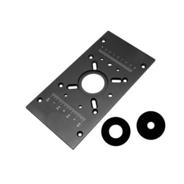 Imagem de Generic M8 Router Table Insert Plate Router Lift Kit Bancadas de marcenaria para máquina de aparar, Preto
