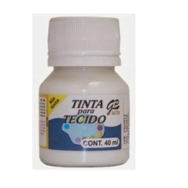 Imagem de Tinta para Tecido Metálica 40ml Artística Artesanato Gato Preto, BRANC