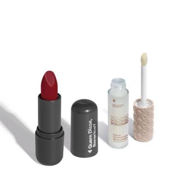 Imagem de Combo Batom Vermelho 3,8g + Gloss Incolor 9,5ml - Quem Disse, Berenice