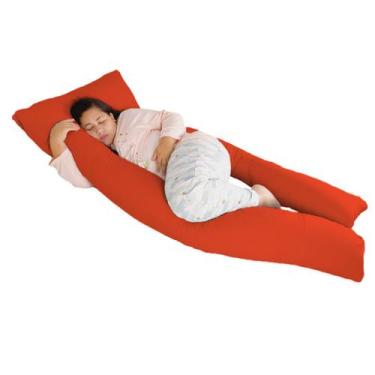 Imagem de Travesseiro Gigante Anatômico 190x80cm Happy Line, Vermelho