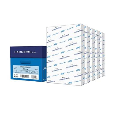 Imagem de Hammermill Papel colorido, papel para impressora azul de 9 kg, 11 x 17-5 resmas (2.500 folhas) - Feito nos EUA, papel pastel, 102137C